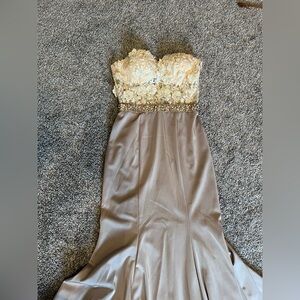 Strapless Camille La Vie formal long dress. Strapless, corset dress. Worn once